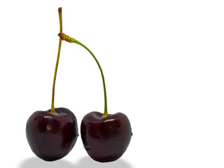 Cherry fruit .(clipping path)