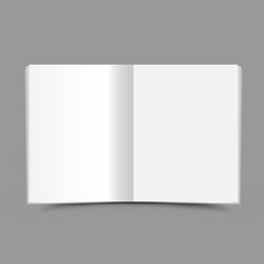 Open school notebook gray background