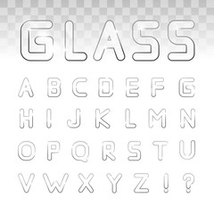 Vector glass font