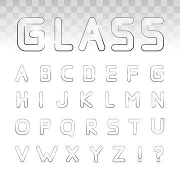Vector Glass Font