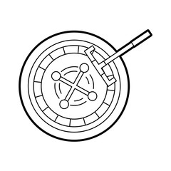 casino roulette with picker vector illustration design
