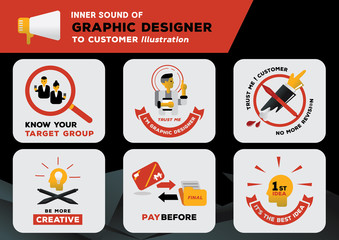 inner sound of graphic designer illustration
