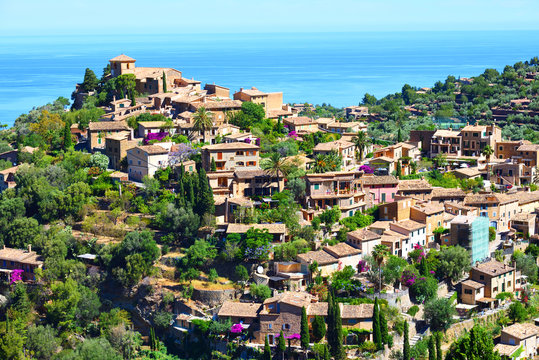 Historic village of Deia on the island of Majorca in Spain