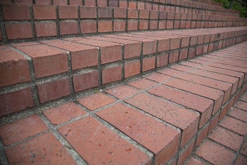 Fototapeta premium Close-Up Isolated View of Brick Steps