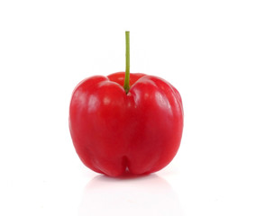 Acerola fruit close up on background