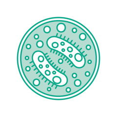Study of bacteria icon vector illustration design