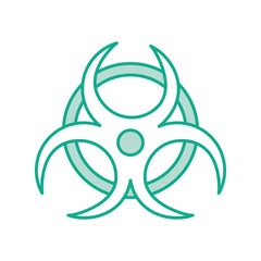 atomic caution signal icon vector illustration design