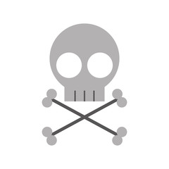 skull danger sign icon vector illustration design