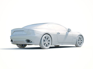 Obraz na płótnie Canvas 3d Car White Blank Template
