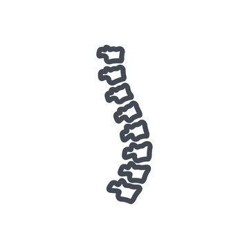 recommend clip art: Bones line icon spine back