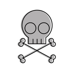 skull danger sign icon vector illustration design