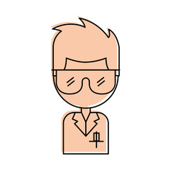 Laboratory scientist avatar character vector illustration design