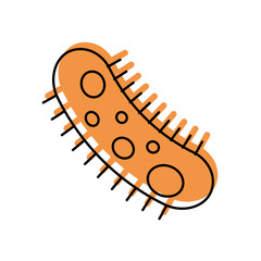 Study of bacteria icon vector illustration design