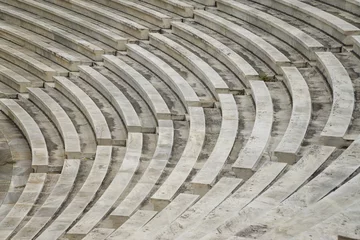 Fotobehang Marble Stairs From Panathenaic Stadium, Athens, Greece © Özgür Güvenç