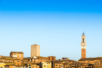 View of the old town of Siena, Italy