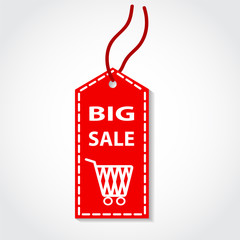 red tag big sale shopping online design, vector illustration eps10 graphic