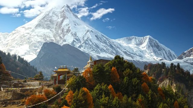 
00:02 | 00:11
1×

Buddhist monastery and Manaslu mount in Himalayas, Nepal. Time lapse.
