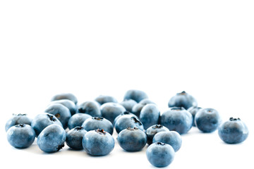 Blueberries isolated on white background