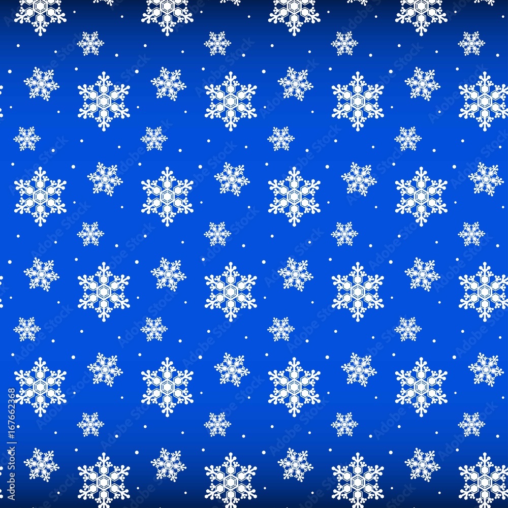Poster the pattern seamless of snowflakes abstract on a blue background. idea design for christmas and new 