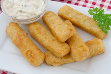 bâtonnets de poisson pané