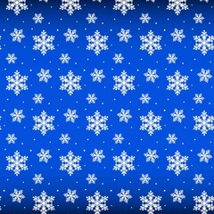 The pattern seamless of snowflakes abstract on a blue background. Idea design for Christmas and New Year in the winter season.