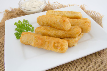 bâtonnets de poisson pané
