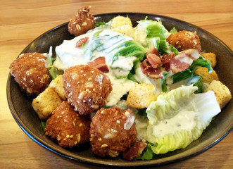 A bowl of caesar salad