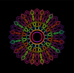 Mandala. Decorative round ornament. Anti-stress therapy pattern.