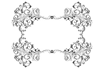 Floral vintage frame