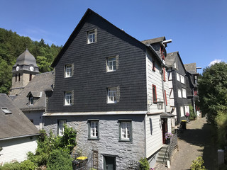 Timberframe houses and a church in Monschau
