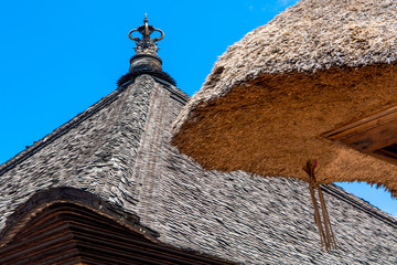 Low Angle View of Traditional Thatched Roof