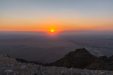 Landscape View From Mountains of Desert During Sunset