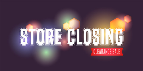 Vector illustration for store closing event