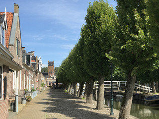 Obraz premium Houses a long the canal in Sloten