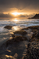 Beautiful sunset on the beach