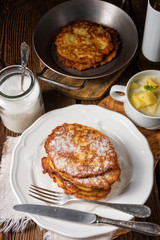 sweetened potato pancakes