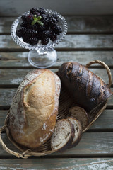 ラズベリーとパン