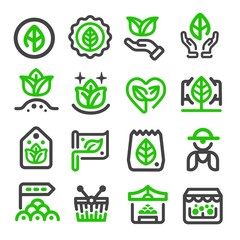 green market,organic market thin line icon