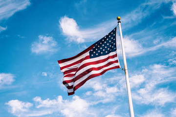 Bandiera americana al vento