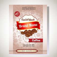 facial mask coffee packaging