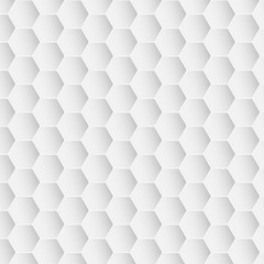 hexagon white texture abstract background vector