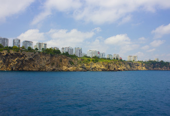 Fototapeta na wymiar Mediterranean sea landscape in Antalya Turkey