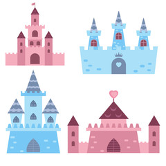 Fototapeta premium Collection of medieval castles