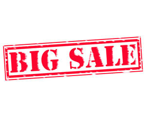 BIG SALE RED Stamp Text on white backgroud