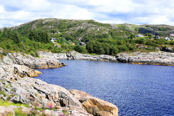 Fototapeta na wymiar Scenic Atlantic coast in south Norway