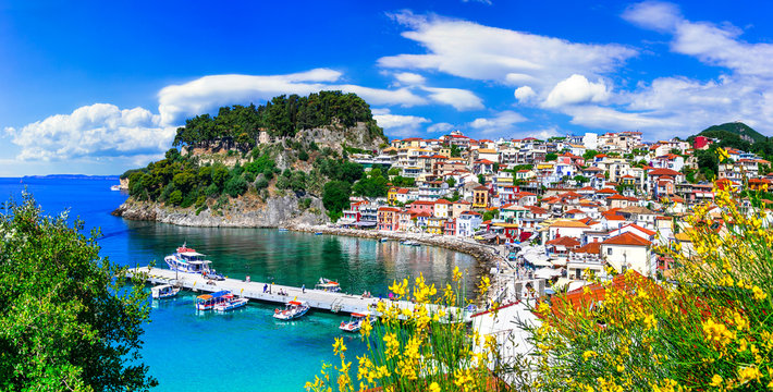 Beautiful colorful towns of Greece - Parga. Popular for summer vacations, Epirus