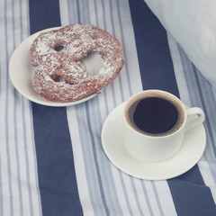 Morning. Breakfast in the bed