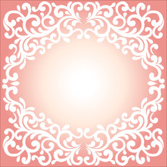 Vector ornament in Victorian style. Ornate baroque element for design, floral decoration. Ornamental lace pattern for wedding invitations, greeting cards