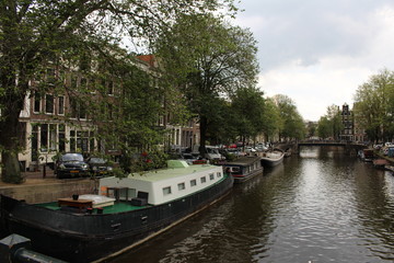 Fototapeta na wymiar Die Brouwersgracht in Amsterdam.