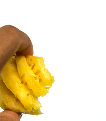 pineapple, pine apple in hand